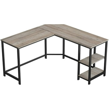 Steel Frame Rustic Brown and Black ULWD55X 55.1-Inch Long Home Office Desk for Study Industrial VASAGLE ALINRU Computer Desk Writing Desk with 2 Shelves on Left or Right Steel Frame Rustic Brown and Black ULWD55X 55.1-Inch Long Home Office Desk for Study Industrial VASAGLE ALINRU Computer Desk Writing Desk with 2 Shelves on Left or Right